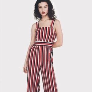 Express Red Wide Leg Jumpsuit